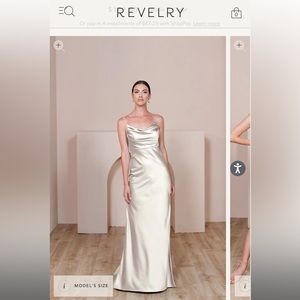 COPY - Revelry Skye Satin Bridesmaids Dress in Soft Champagne